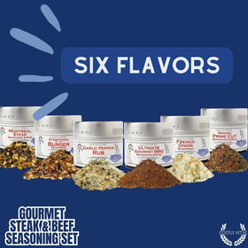 Close-up of artisanal spice blends with premium, non-GMO ingredients.