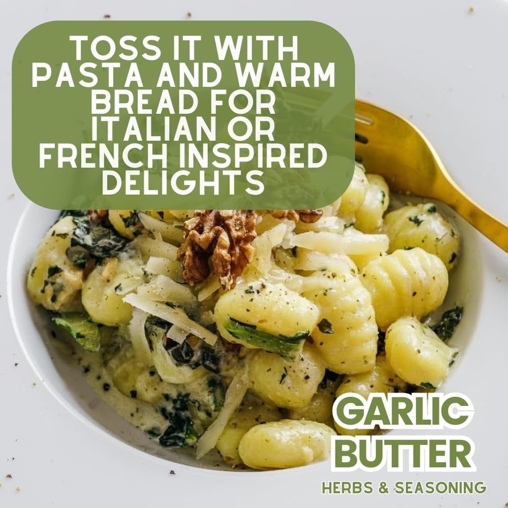 Gustus Vitae pasta dish gets elevated with garlicky butter herb finish.