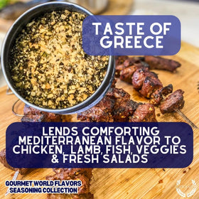 Gustus Vitae World Flavors spice blends assortment highlights global flavors for meals.