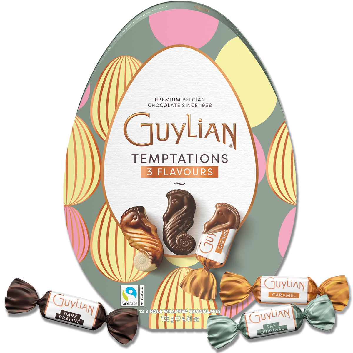 GuyLian seashells Easter egg box—gift-ready presentation for spring celebrations.