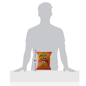 Plate of Guy's BBQ Potato Chips as a party snack.