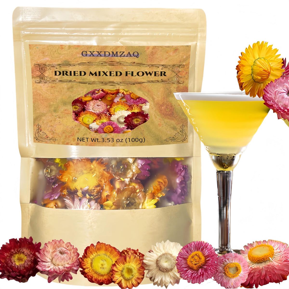 GXXDMZAQ chrysanthemum color mix blooms in a resealable bag for vibrant decorating