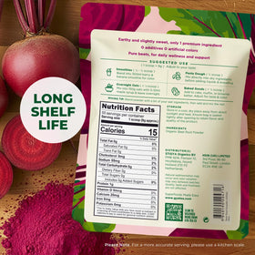 Gya Tea Co Beet Root Powder scoop ready for precise 9 g servings