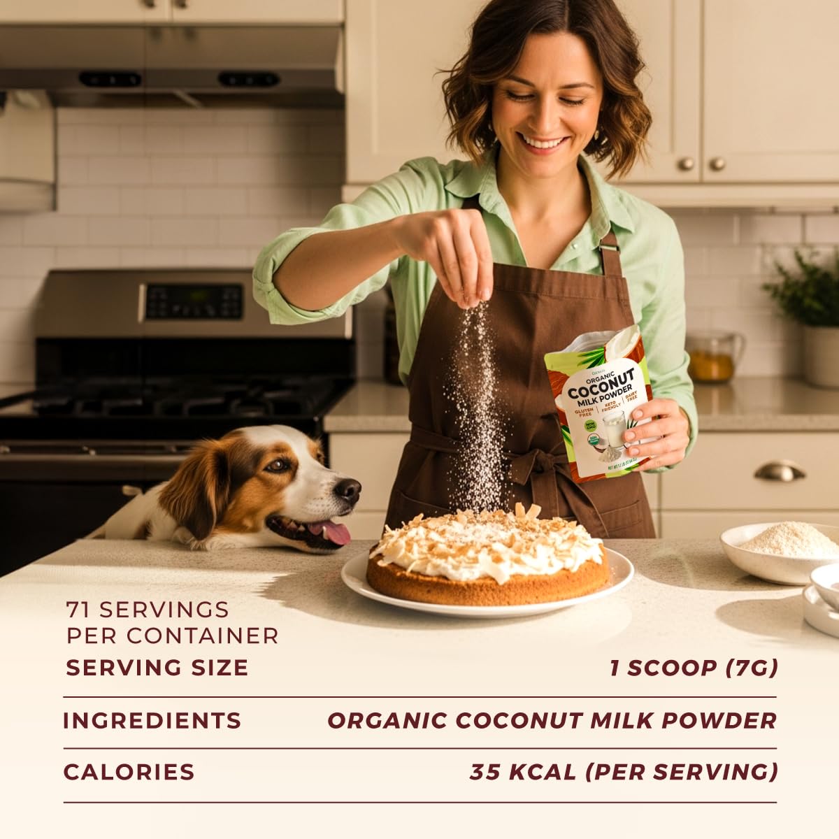Gya Tea Co coconut milk powder on-the-go container supports quick dairy-free meal prep