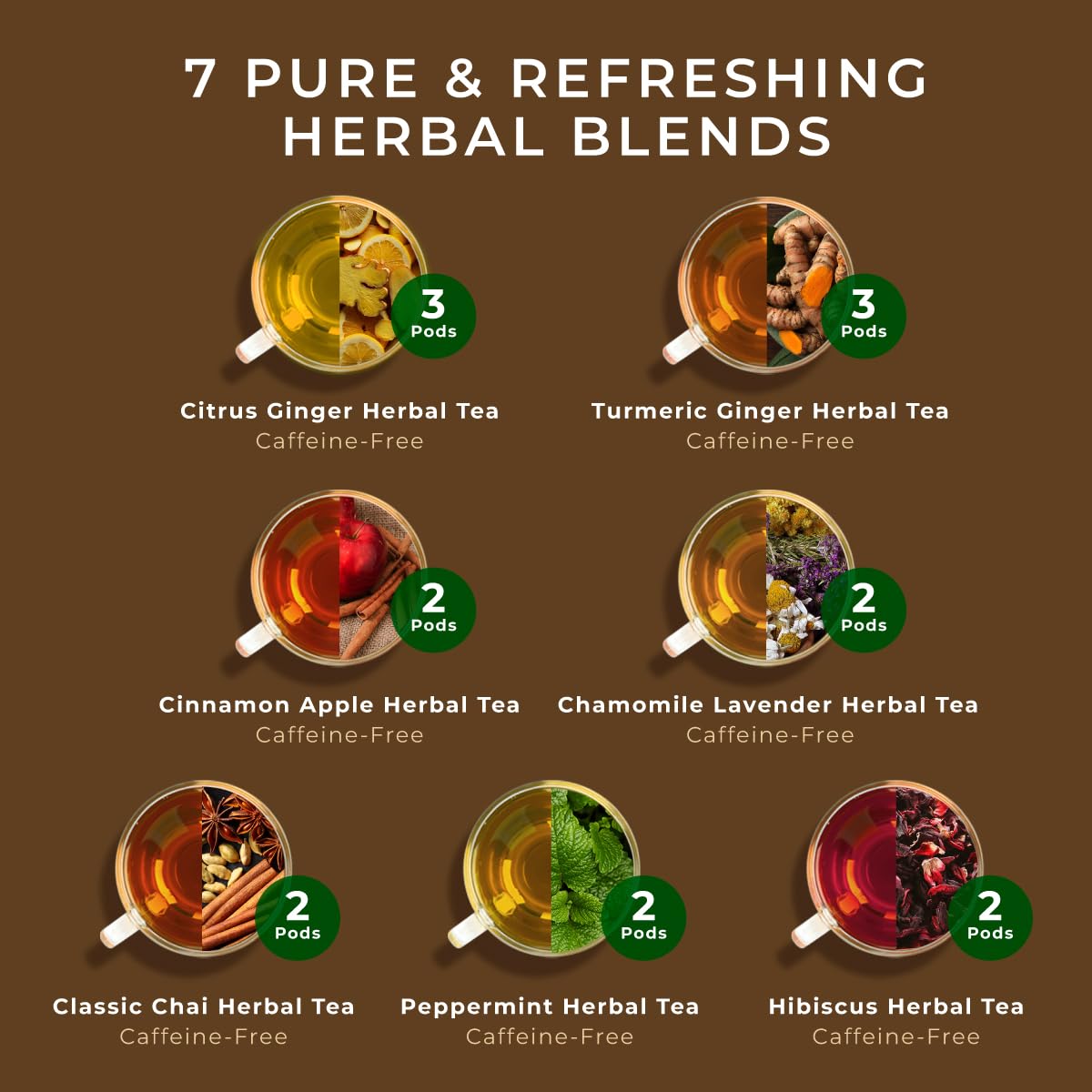 Gya Tea Co Ginger Turmeric Tea Pod, cozy, earthy notes for soothing breaks.