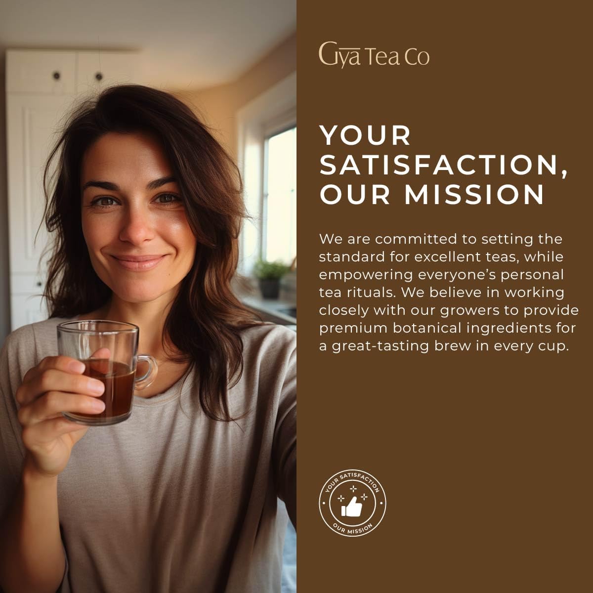 Gya Tea Co Hot or iced serving fits any daily ritual.
