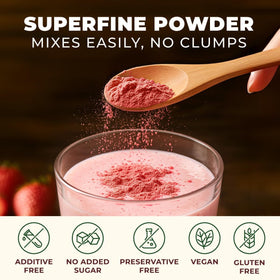 Gya Tea Co latte with strawberry powder creates a creamy color and aroma.