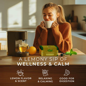 Gya Tea Co branding on cup, ideal for a mindful break