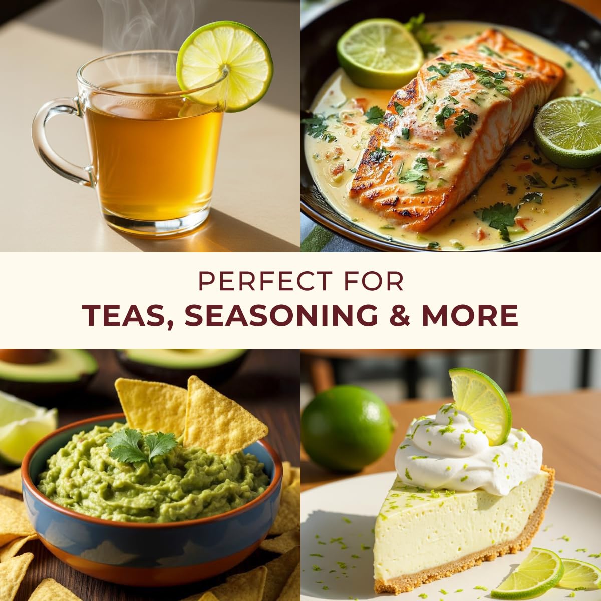 Gya Tea Co Lime Powder enhances cocktails with lively lime aroma.
