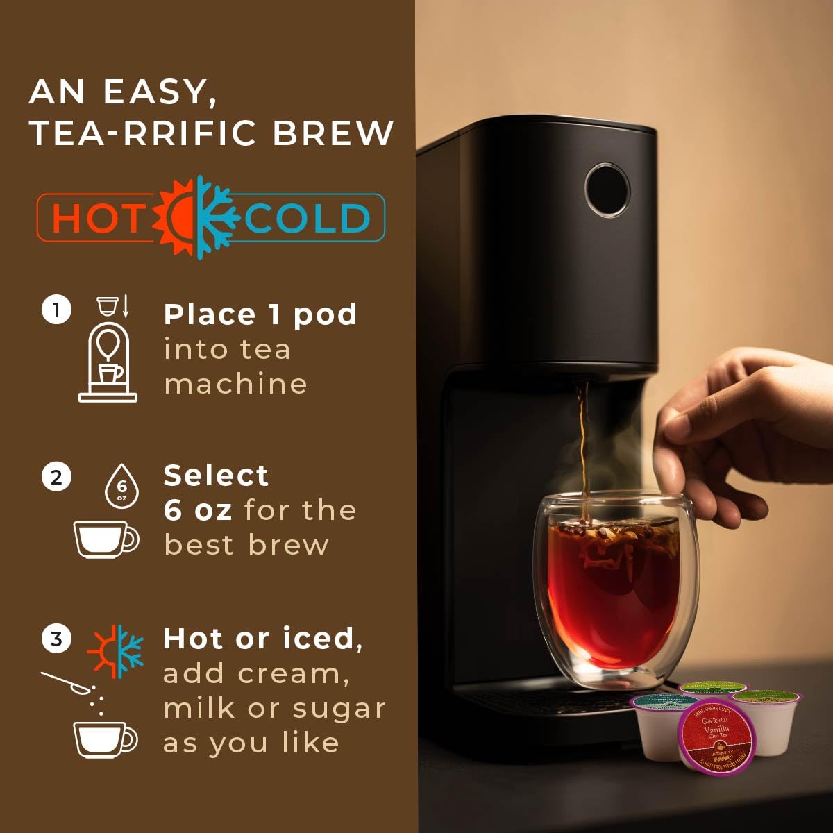 Gya Tea Co Peppermint Bedtime Tea pod for cooling and relaxing evenings.