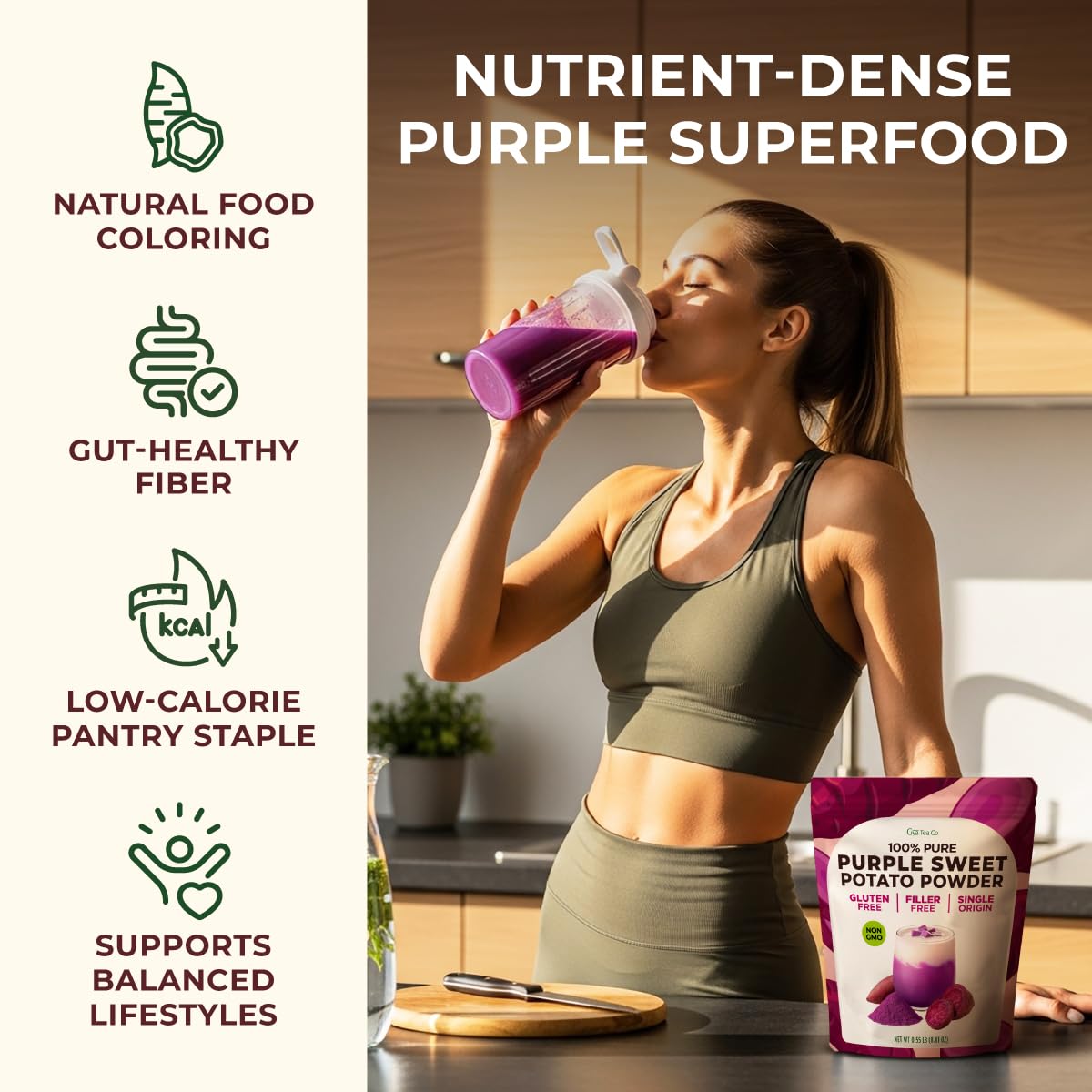 Gya Tea Co purple sweet potato powder for baking