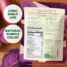 Gya Tea Co purple sweet potato powder spoon ready for use