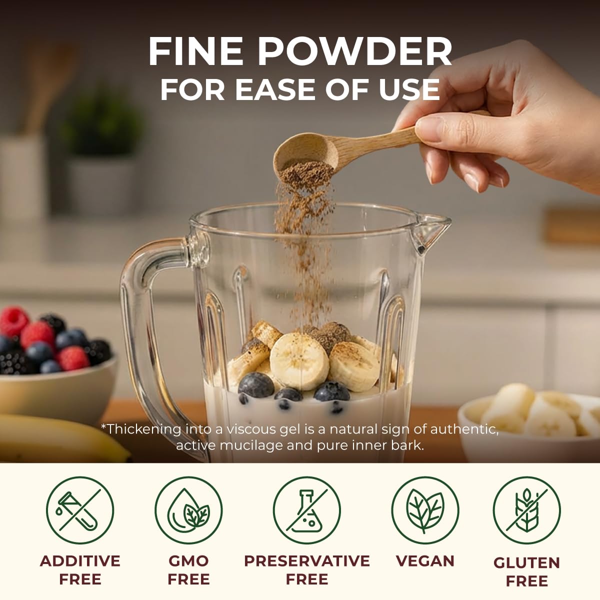 A warm cup of tea made with slippery elm powder.
