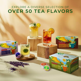 Gya Tea Co single-serve pod with cups, ideal gifting.