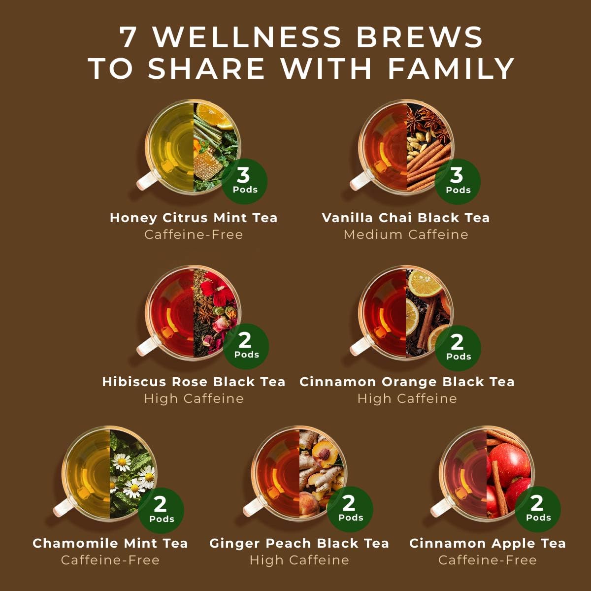 Gya Tea Co Get Well Soon pods brewing in a cup for a quick, mess-free ritual.