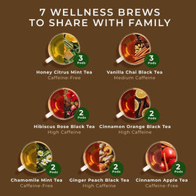 Gya Tea Co Get Well Soon pods brewing in a cup for a quick, mess-free ritual.