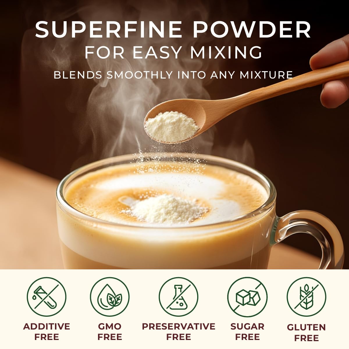 Gya Tea Co fortified with Vitamin D3 for added nutrients.
