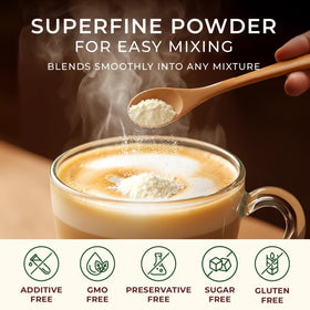 Gya Tea Co fortified with Vitamin D3 for added nutrients.