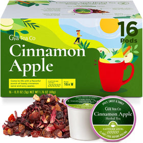 Gya Tea Co Cinnamon Apple Tea Gift Set 16-count, a cozy seasonal gift option.
