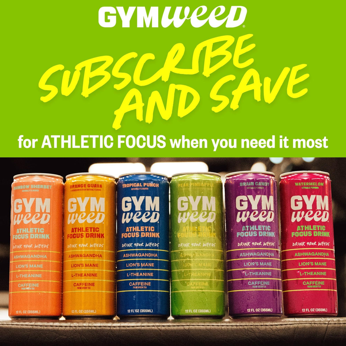 Gym Weed close-up of KSM-66 ashwagandha ingredient supports calm focus potential