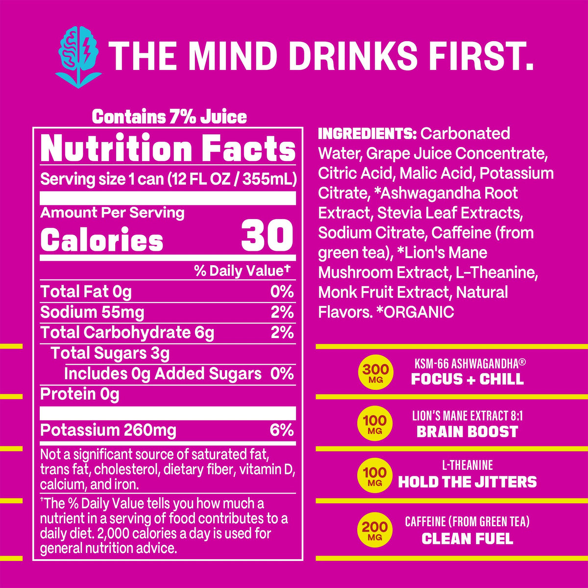 GYM WEED Brain Candy flavor can close-up highlighting taste for energized workouts