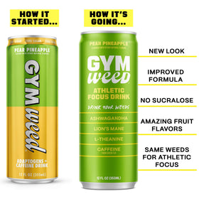 Gym Weed Lion's Mane imagery highlights cognitive support and alertness potential
