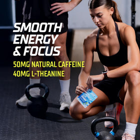 GYMGUM Energy Gum guarana ingredient label highlights natural caffeine source.