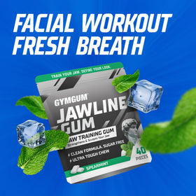 No calories label visible on GYMGUM packaging for keto-friendly use.