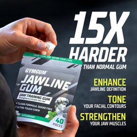 GYMGUM ultra-hard gum stick ready for jawline training.