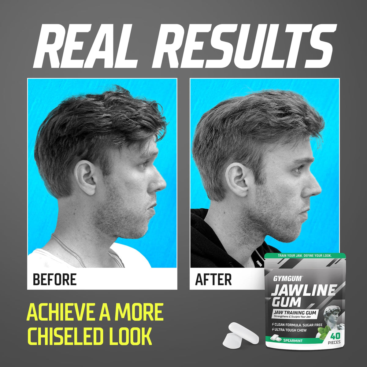 GYMGUM zero calories label signals a keto-friendly option.