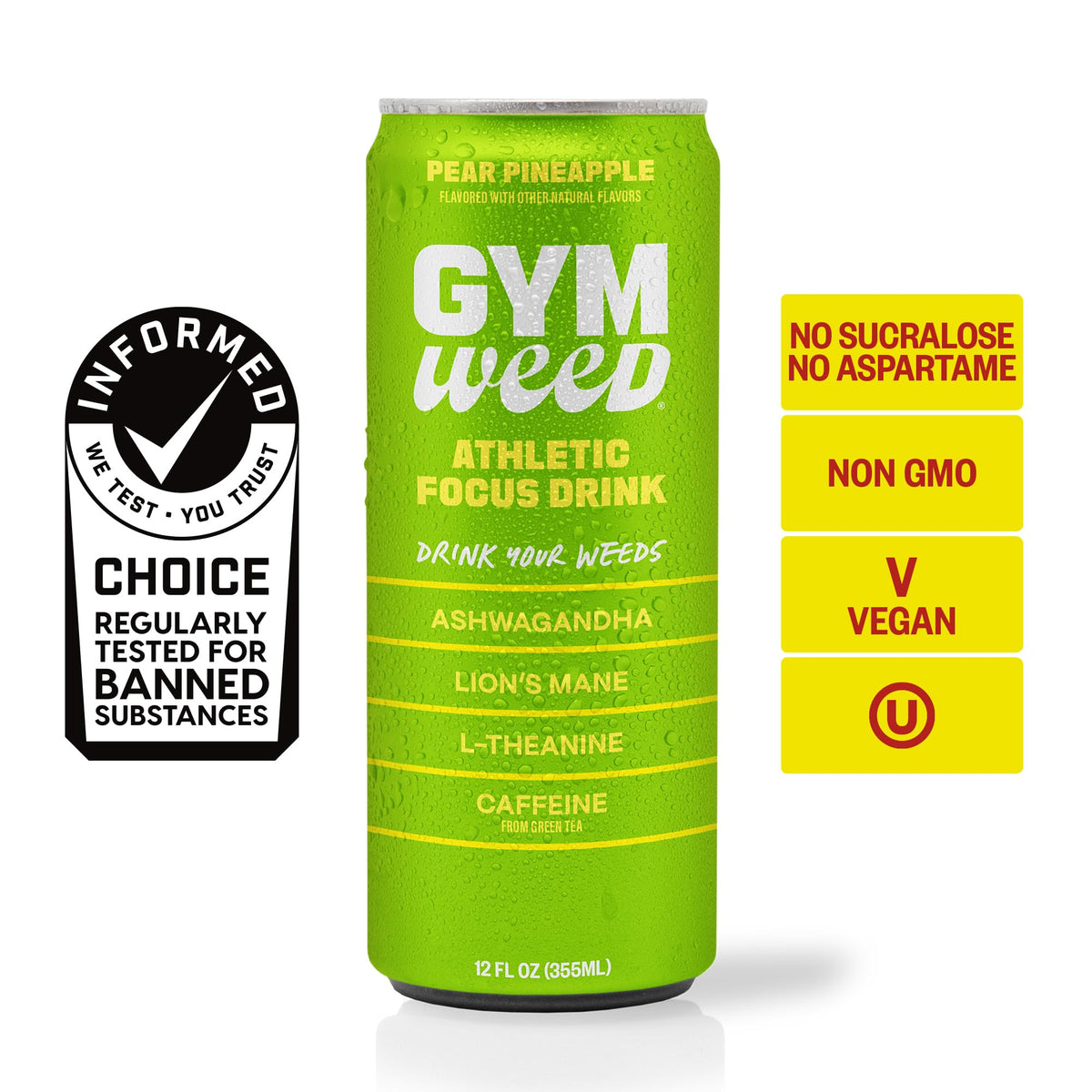 Gym Weed Variety Pack front view showing four flavors.