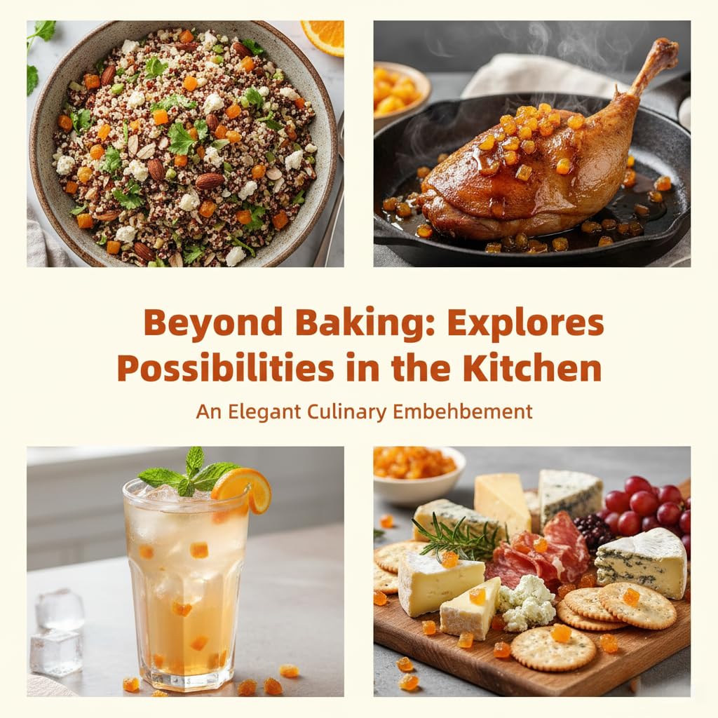 H2ONDBQF baking with candied orange peel dices adds bright citrus flavor