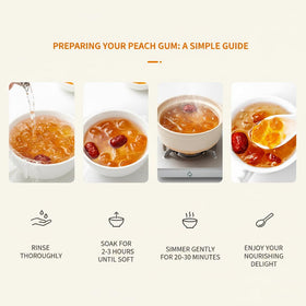 H2ONDBQF Peach gum dessert serving – adds pleasant chewy texture