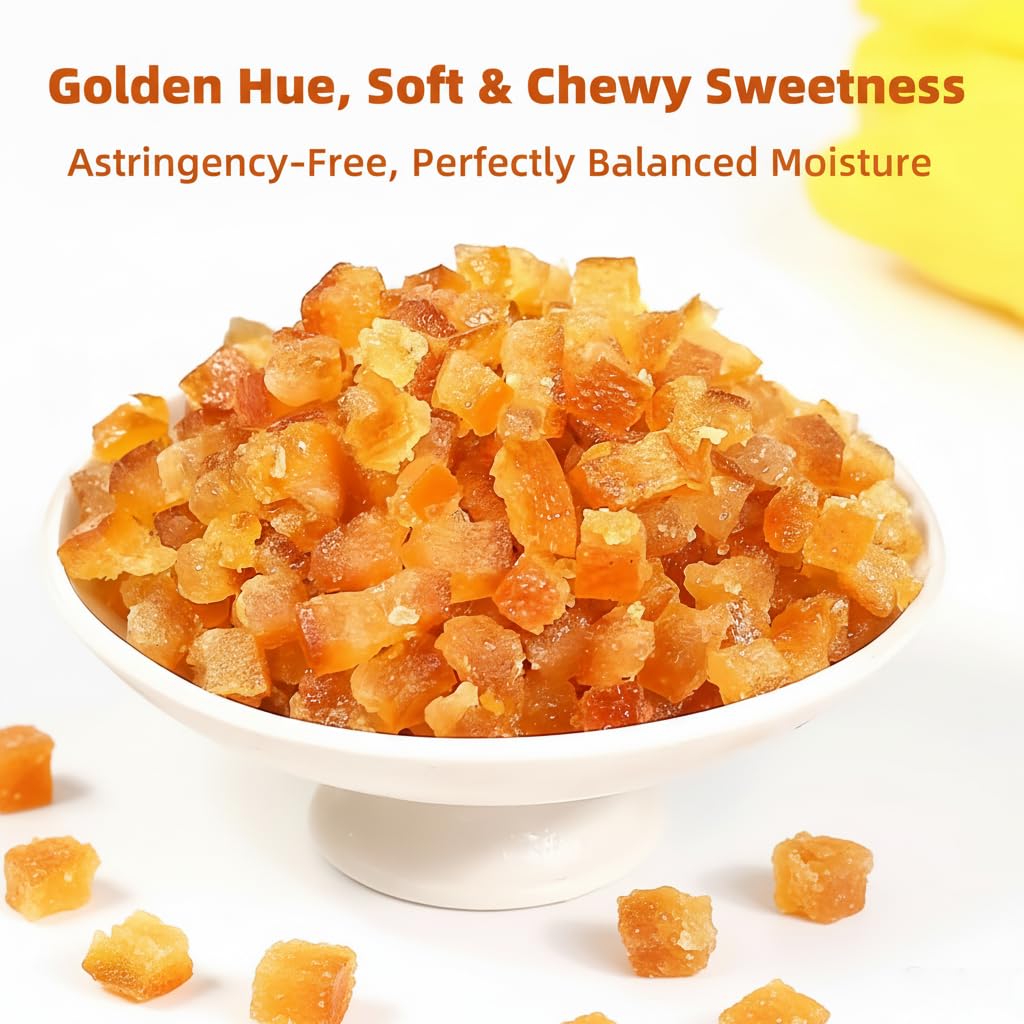 H2ONDBQF ready-to-use candied orange peel dices for easy dessert prep