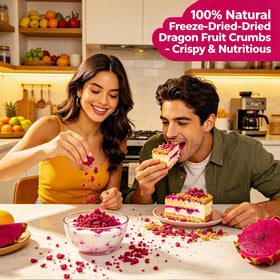 H2ONDBQF dragon fruit cubes add color and texture to cereals.
