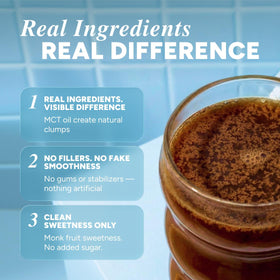 Habit One coffee creamer being poured into a mug for rich flavor