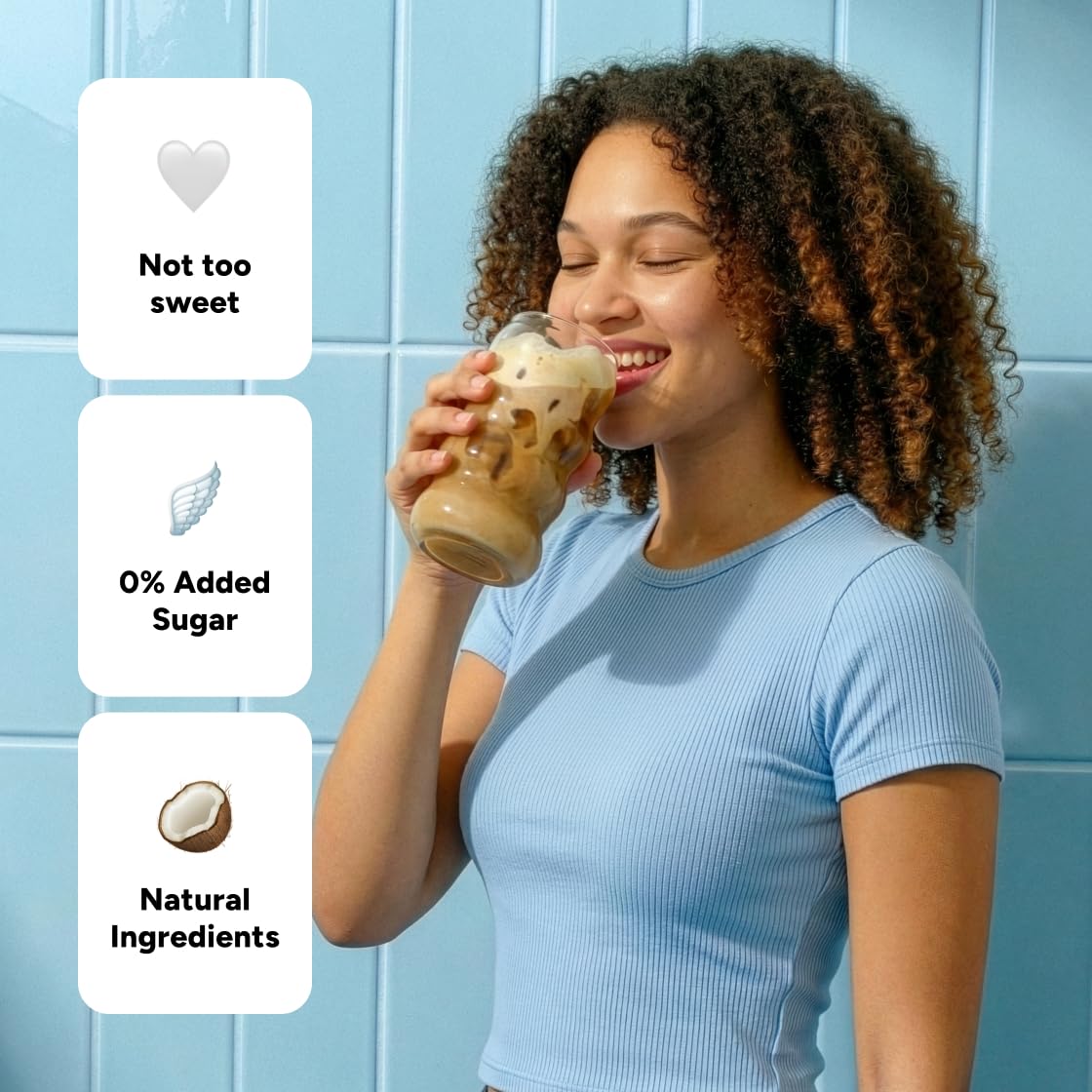 Habit One creamy coffee cup scene highlighting dairy-free texture