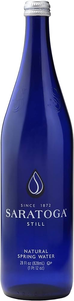 HABP GLOBAL Saratoga Still water in glass bottle front view for daily hydration
