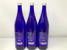 HABP GLOBAL Saratoga Still water glass bottle 28oz pack3 on tabletop