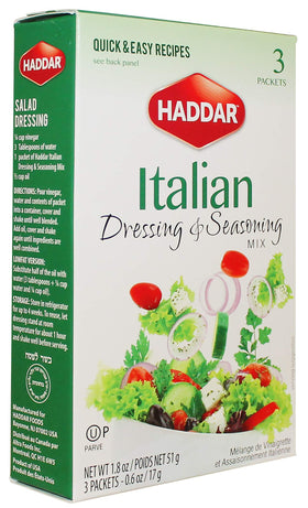 Haddar Italian dressing seasoning mix in a bowl for marinades