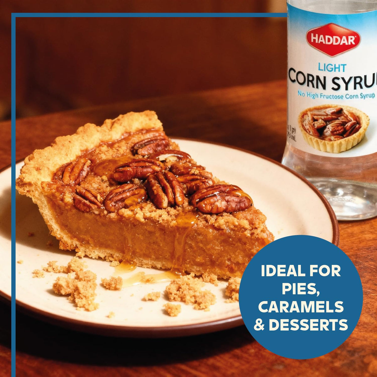 Haddar Light Corn Syrup in a kitchen setting ideal for pastries and cookies.