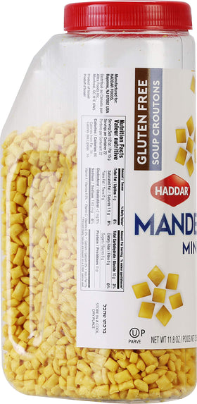 Haddar Mandel Mini Croutons serving bowl image suggesting crunchy addition to soups or salads