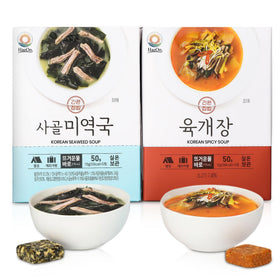 HaeOn seaweed soup freeze-dried cubes in a pack for quick meals.