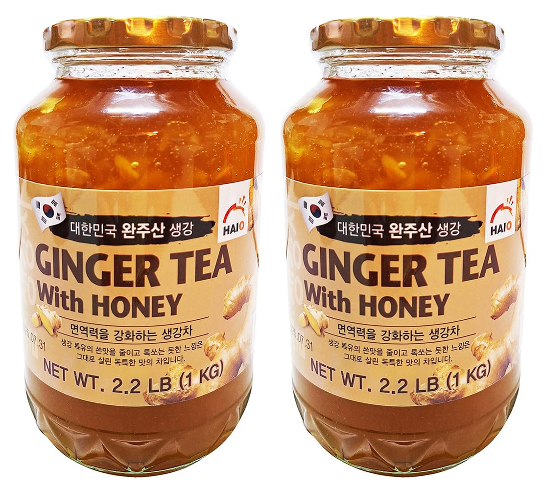 Haio Ginger Tea with Honey bottle pour showing convenient serving for any time of day