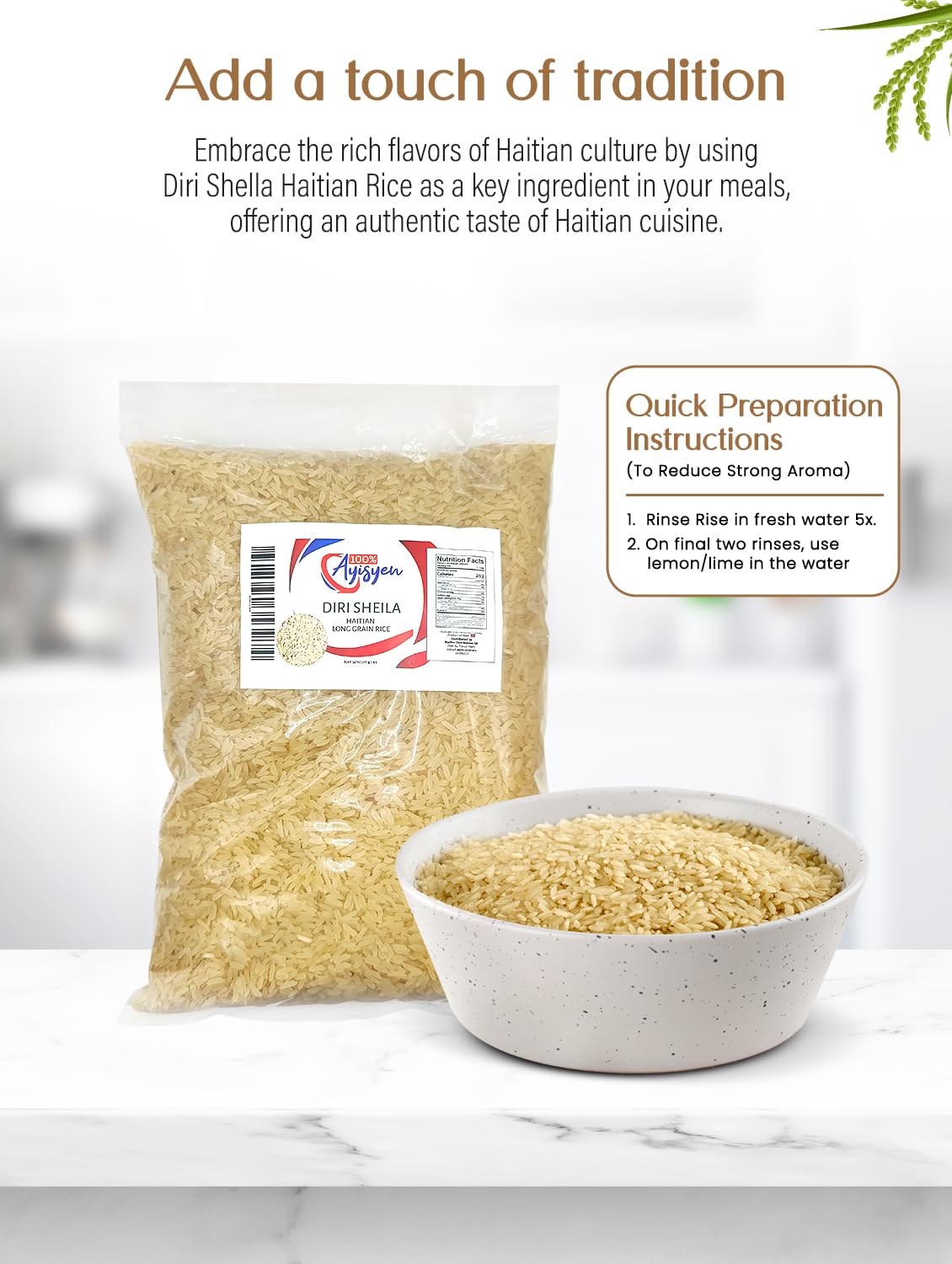 Rice Shella grains close-up highlighting premium texture and quality.