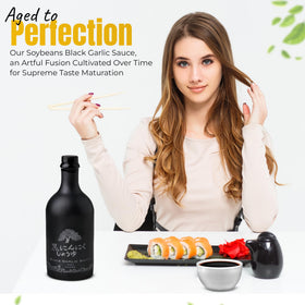 Haku Black Garlic Shoyu label text detail highlights craftsmanship