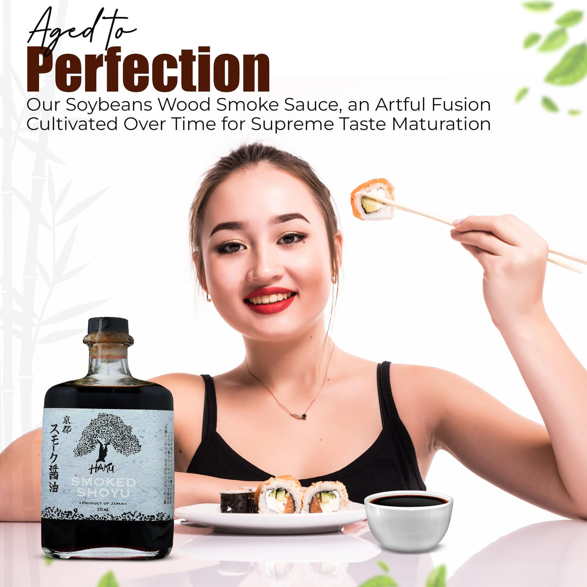 HAKU Smoked Shoyu wood smoke essence capturing Japanese oak aroma