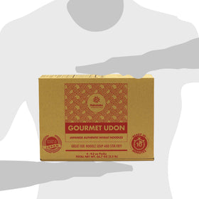 Hakubaku Gourmet Udon cooking step illustrates quick preparation.