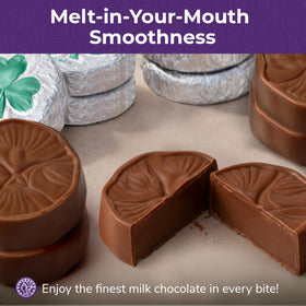 The Madelaine Chocolate Company half-pound shamrocks provide ample party-ready supply.