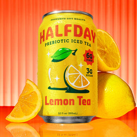 HALFDAY low sugar per can - satisfying flavor with fewer calories.